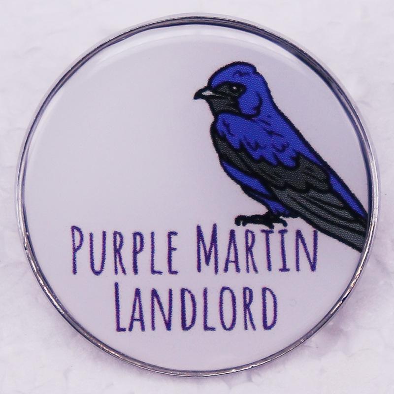

Purple Cliff Swallow Brooch: Cherish and Protect Birds