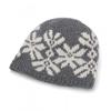 Womens Jacquard Snowflake Knit Beanie Hat Winter Warm Ear Protection Foldable Casual Cap