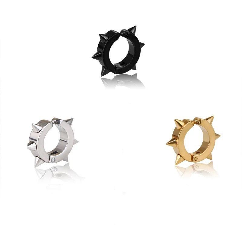 New Fashion Personalized Titanium Steel Earrings Cool Willow None Pierced Earrings Men's Creative Design Ear Clip Jewerly