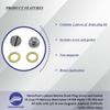 2 PCS 79953Q04 Marine Lower Unit Oil Drain Plug Screw and Gasket Fit Mercury MerCruiser I R MR Alpha 1 TR TRS and All O/Bs with 3/8-16 Non-Magnetic