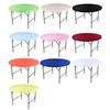 Elastic Round Table Cover Wrinkle-Resistant Fabric Universal Protection Indoor Outdoor