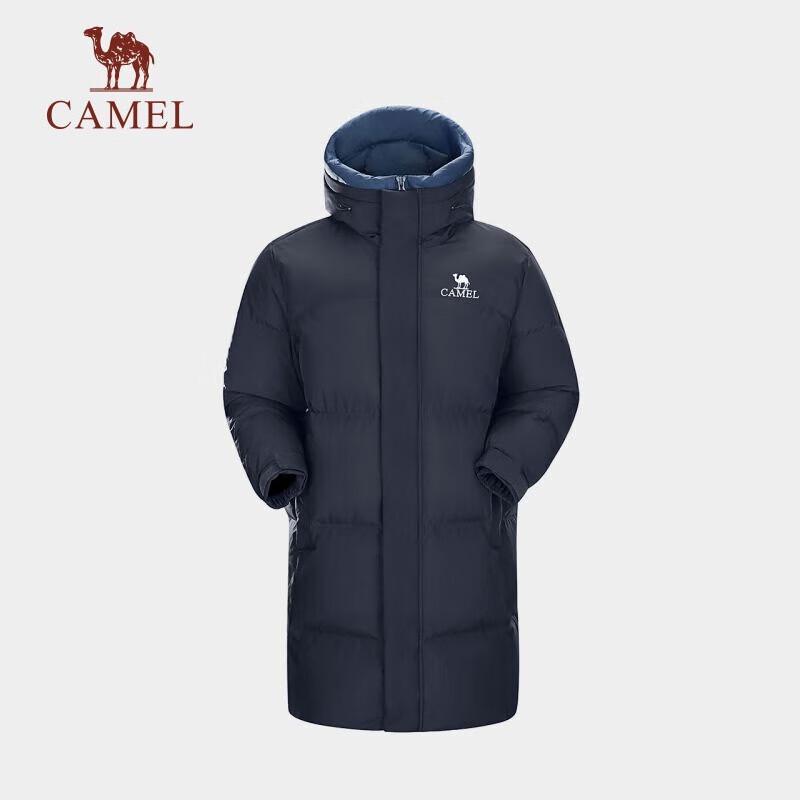 Мужская и женская удлиненная пуховая куртка CAMEL M