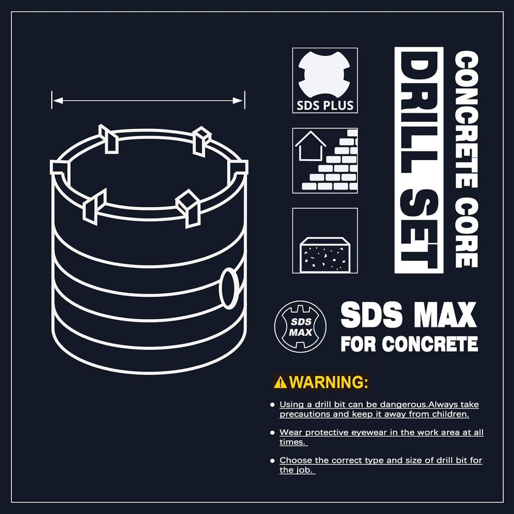 Wall hole opener Air conditioning Pipe Impact Electric Hammer Drills Bit Wall Hole Saw Drill Brick Wall Through Drilling Reamin