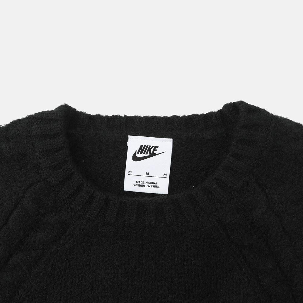 Nike Solid Color Crew Neck Pullover Slim Fit Long Sleeve Sweater Women sweater IF0247-010