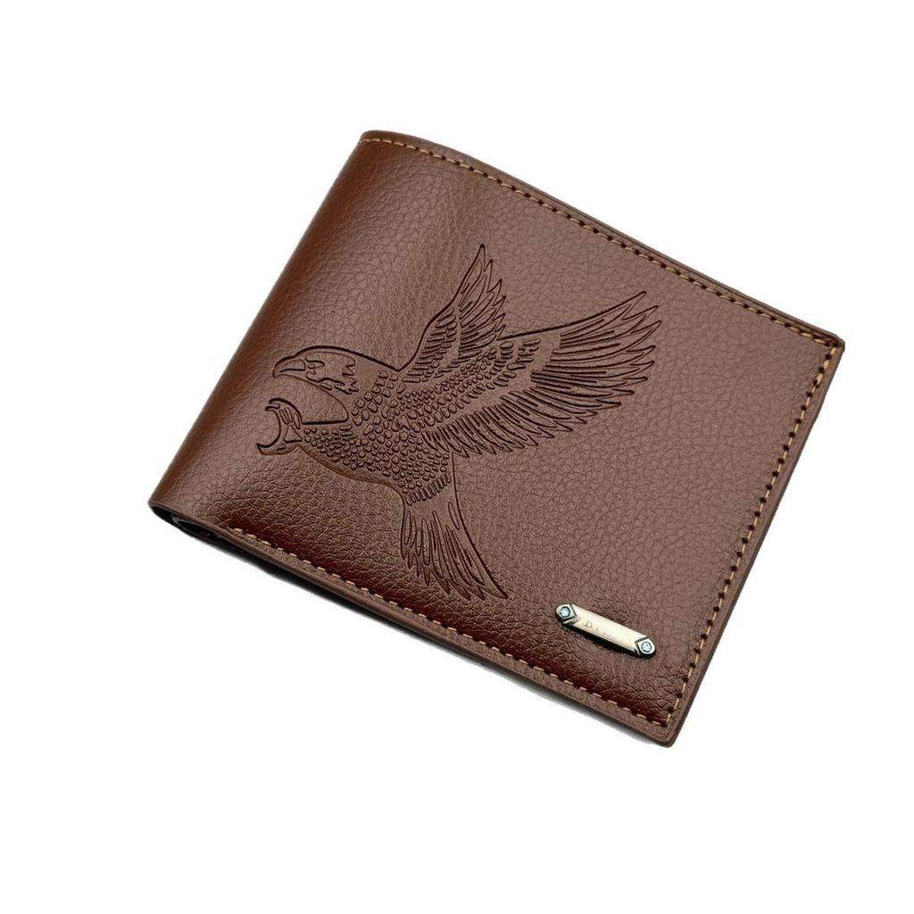 Men's Eagle Pattern Soft Leather Slim Wallet: Popular Fast-Selling Style