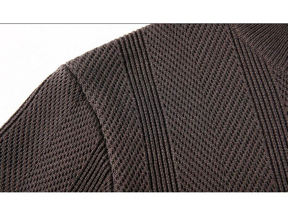 Men's Trendy Thick Jacquard Knit Sweater - Warm, Anti-Pilling, Light Luxury for Autumn/Winter