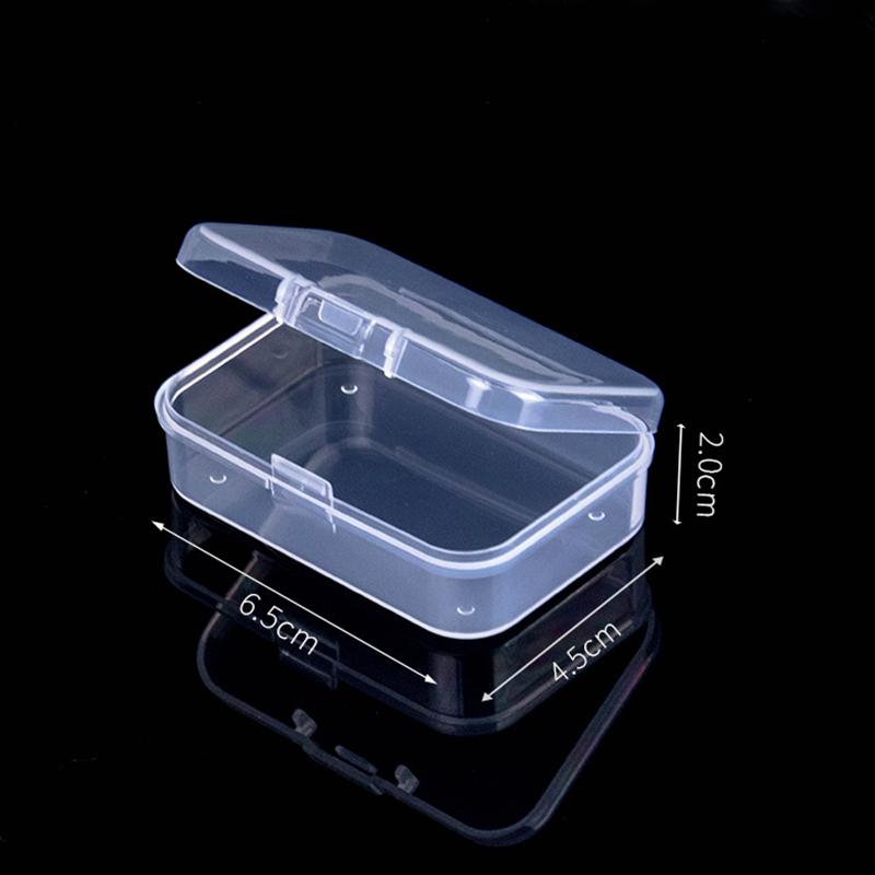 Mini Plastic Box Rectangular Box Translunt Box Packing Box Storage Box Dustproof Solid Strong Jewelry Storage Case Container