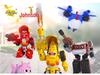 Laughing Larva Toys: Mecha Team Transforming Car-Robot Set for Boys