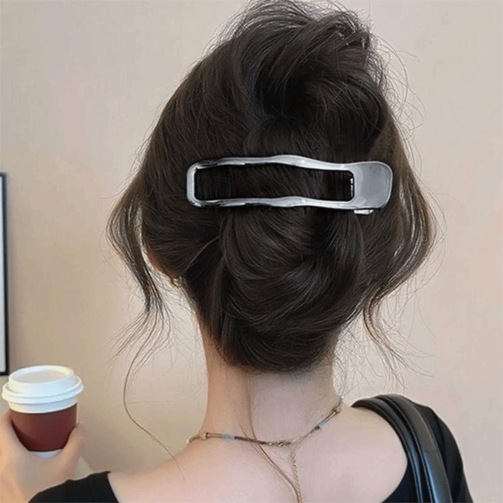 Metal Material Duckbill Hair Clips Non-Slip Grip Hair Barrettes Hollow Hair Clips  For Daily Use