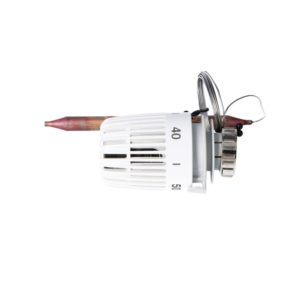Thermostatic Head K with a Housing with a High Conductivity Coefficient and a Spring