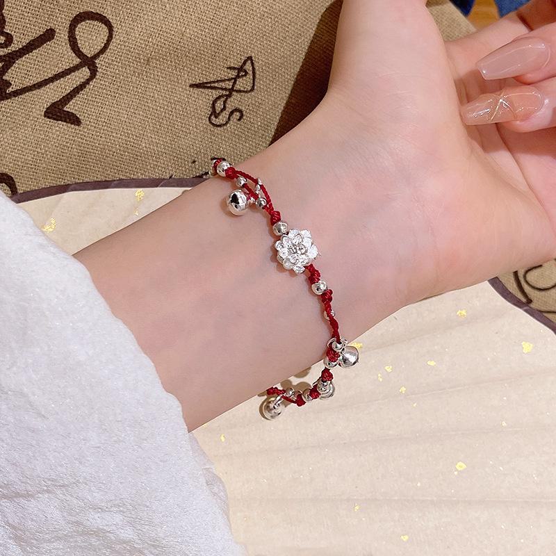 Elegant Lotus Bracelet: National Trend, Light Luxury, Hand-Woven, High-End Floral Jewelry for Women