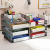 4-Tier Desktop Organizer: Large Capacity File Holder & Document Rack