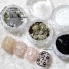 Nail Art Flower Petal Sequins - Glitter Gold, Silver, Black, White