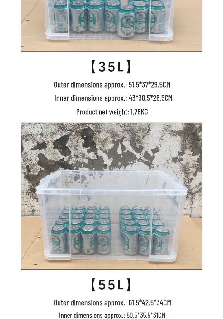 Turtle Tank with Drainage Hole - Transparent Breeding & Storage Box, Small/Large Size for Home Use