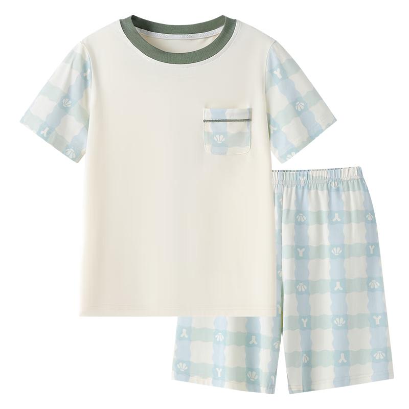 YEEHOO Boys' 7A Antibacterial Modal Summer Pajama Set