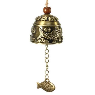 Chinese Fish Pattern Good Luck Feng Shui Bell Blessing Fortune Hanging Wind Chime