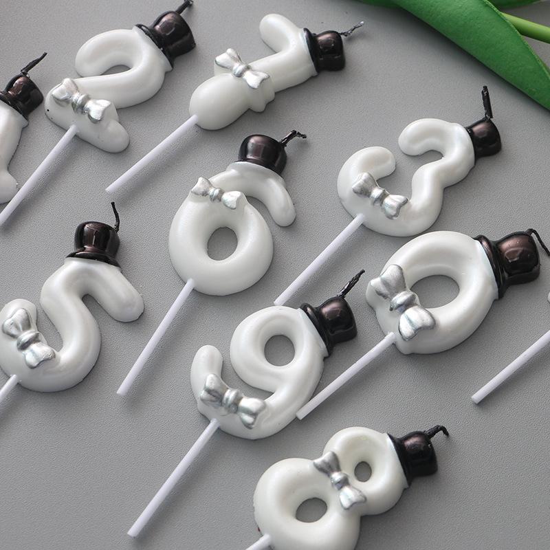 Golden Number Candles 0-9 Cake Decorations for Birthday Parties