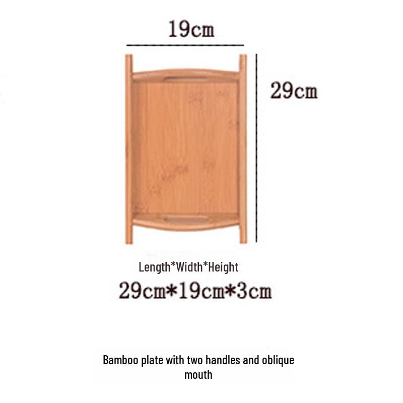 Japanese Bamboo Rectangular Tea Tray - Versatile for Household, Restaurant, Barbecue, Water Cup Storage, and Serving.