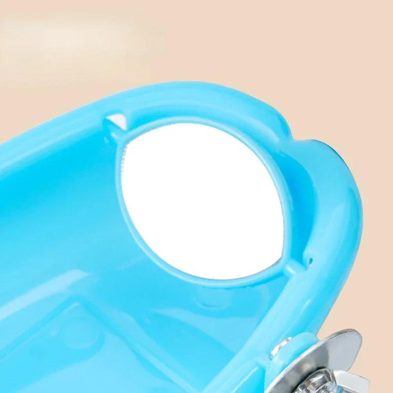 Bird Water Bath Tub for Pet Cage Hanging Bowl Parrot Parakeet Bird Bath with Mirror Birdbath