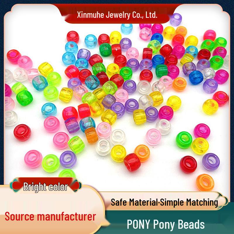 

Handmade Colorful Frosted Pony Beads for Bracelets and Dreadlocks