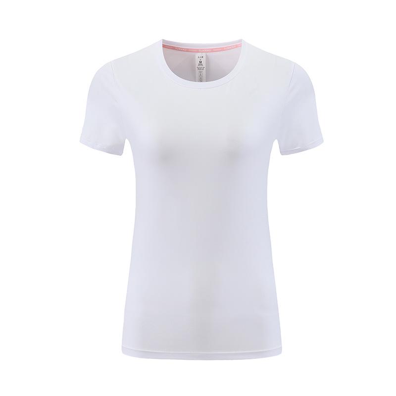 

Женская летняя быстросохнущая дышащая футболка: Топ с коротким рукавом для бега и йоги S белый