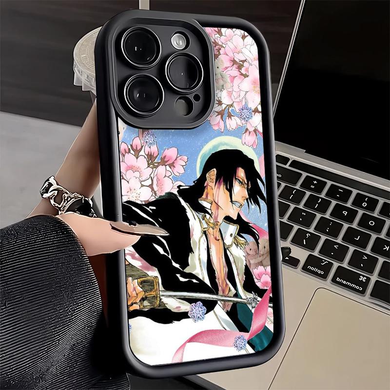 Phone Case for iPhone 17 Air 16E 15 16 Pro Max Bleach Kuchiki Byakuya Cover 14 Plus 13 12 Mini Soft Shell Silicone Fundas