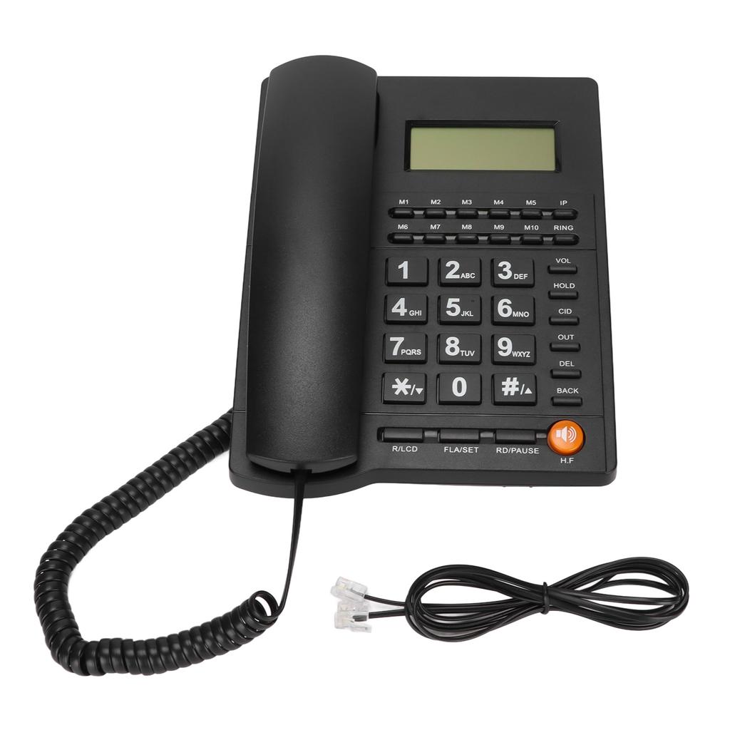 L019 Hotel Landline Caller ID Battery Free Adjustable Brightness Office Landline Telephone for