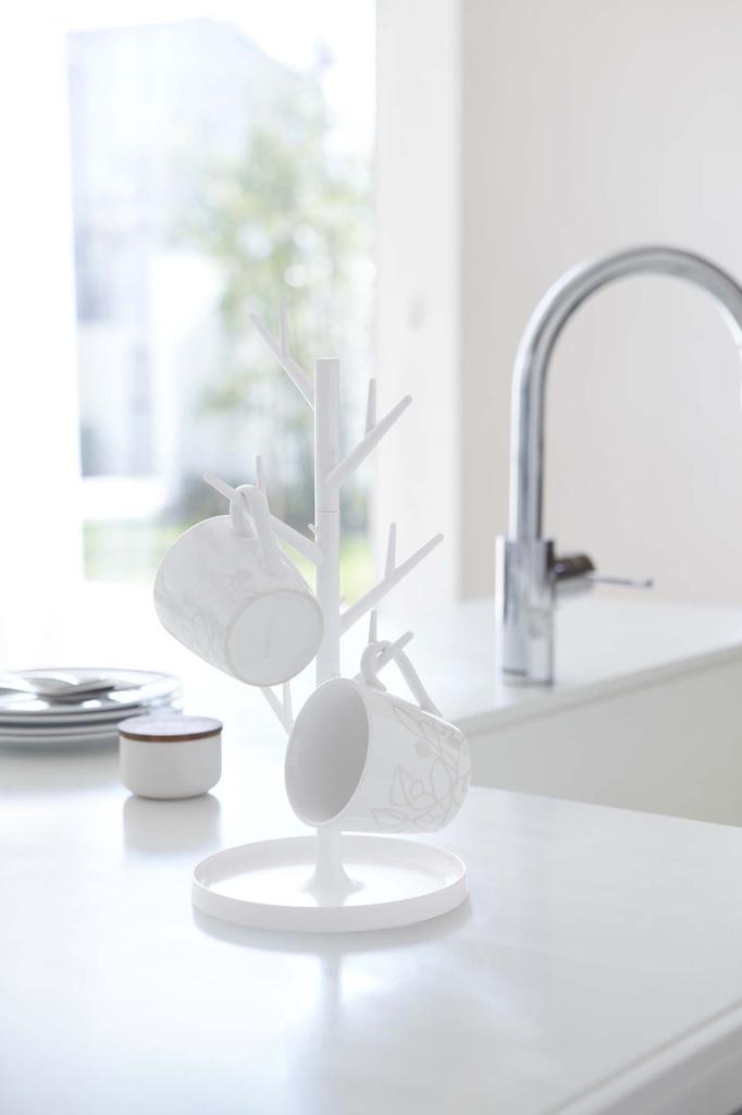 Yamazaki Jitsugyo Glass Stand Brunch White 7988