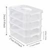 Cosmetic Storage Case 4 Layers Storage Box Plastic Transparent Stacking Container  Doll Storage