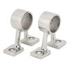 2Pcs Marine Boat Hand Rail Fitting Center Support Bracket Stanchion Stainless Steel for 1in Tubing
