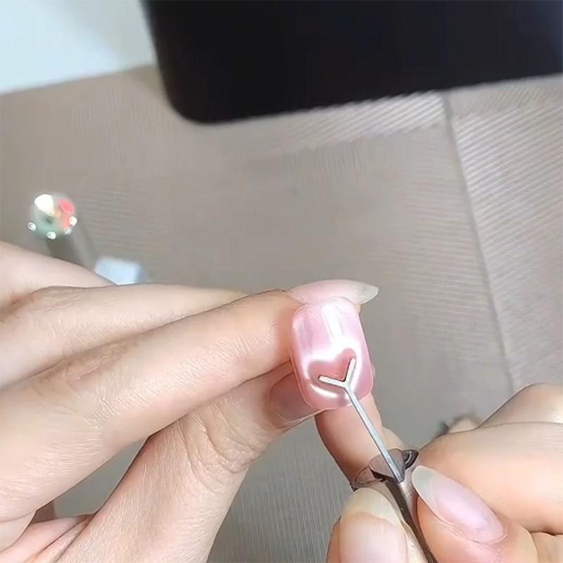 Y-Shaped Nail Magnet Stick Wire Tools,For Creating Heart & Ingot Shapes On Nails,Love Heart Cat Eye Nail Magnet,Art Accessories