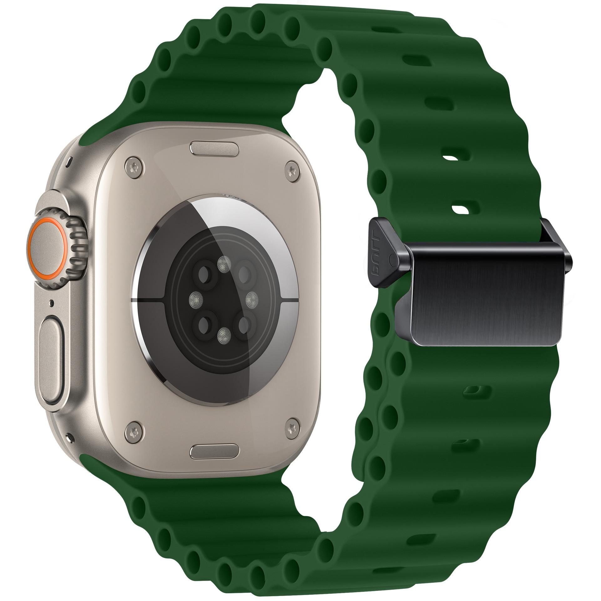 

Flexible Silicone Strap for Apple Watch Series 11 10 42mm / 9 8 7 41mm / SE3 SE2 SE 6 5 4 40mm / 3 2 1 38mm Quick Release Breathable Watch Band