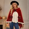 Soft Plush Cape Bat Blanket Hoodie for Adults, Cute Shark Fox Hooded Cape, Warm Wearable Cozy Halloween Cosplay Home Loungewear