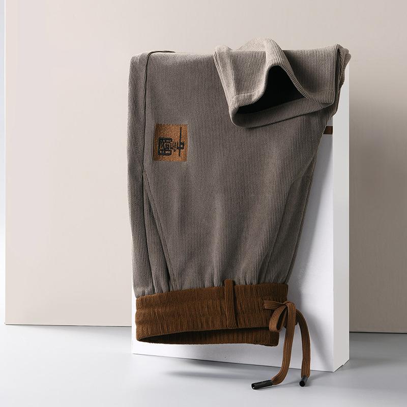 

Мужские повседневные брюки Брюки Осень Китайский стиль Высококлассные мужские брюки Повседневные универсальные вельветовые брюки Мужские 4XL