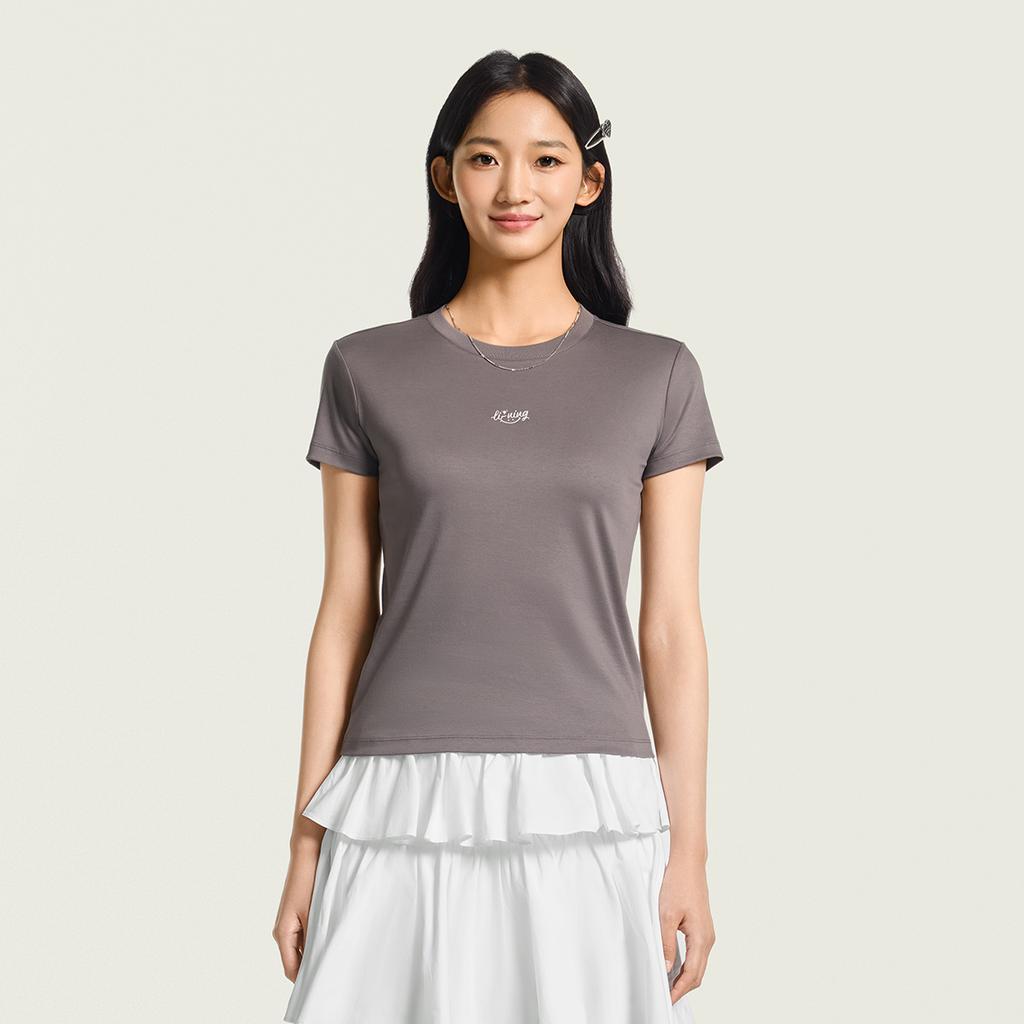 Li-Ning Quick-Drying Cool Round Neck T-Shirt Women tops ATSW360-3
