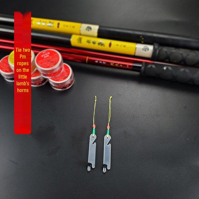 Foam Float Fishing Rod Holder with Horn Line Winder, Drag Release, Rubber Band Connector, and Short Rubber Band Fishing Line Retainer