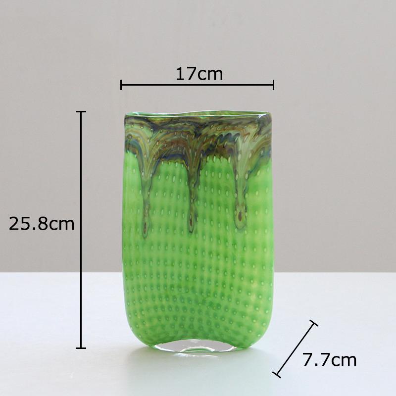 

Creative Fluid Colorful Glass Vase Plant Pots Table Decoration Artificial Flower Vases Flowers Arrangement Room Aesthetic Decor