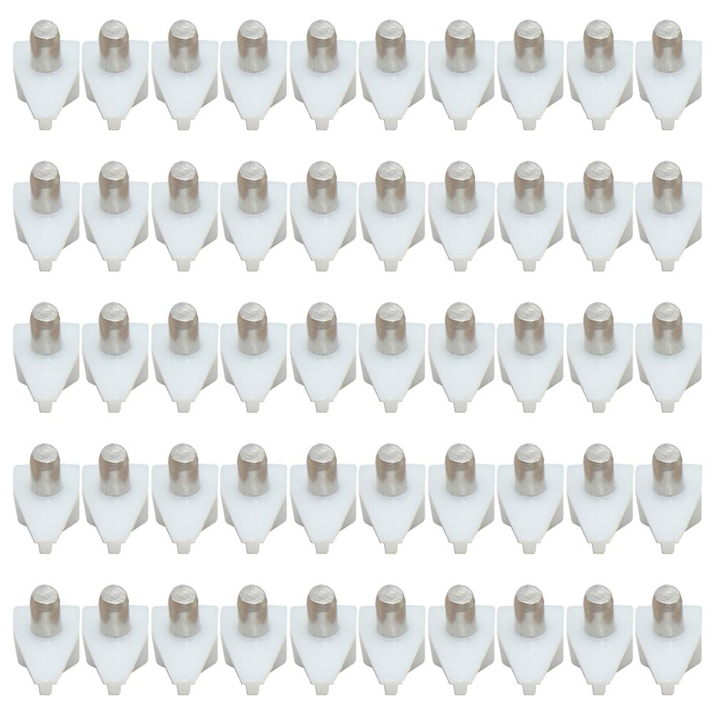 

50 шт. шпильки для полок белого шкафа, гибкие для шкафа