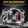 LED Boat Lights Navigation Red/Green Left/Right Chrome Finish 12V Universal Bow