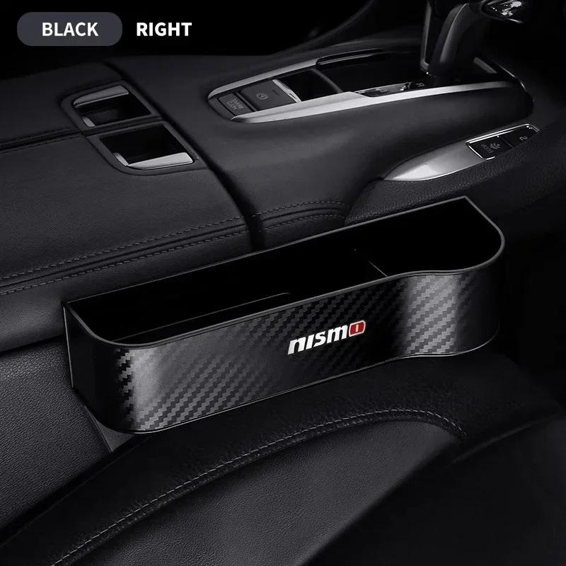 

2025 For Nissan Nismo Car carbon fiber Leather Seat Gap Storage Box Organizer With For Nismo Nissan Tiida Teana Skyline Juke X-t