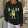 Women's Loose Comfortable Casual And Fashionable Round Neck Pattern Long Sleeved Sweatshirt