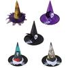 Halloween Witch Caps for Cosplay Veil Spiders Wizard Hat Adult Unisex Witch Hat Costume Pointed Hat Festival Holiday Hat