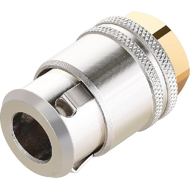 Hromee Zásuvný vzduchový ventil pro velký průměr ventilku, Odolný uzavřený huštěcí ventil, 1/4" FNPT pro huštění pneumatik a 12V1 rychlospojka stonku