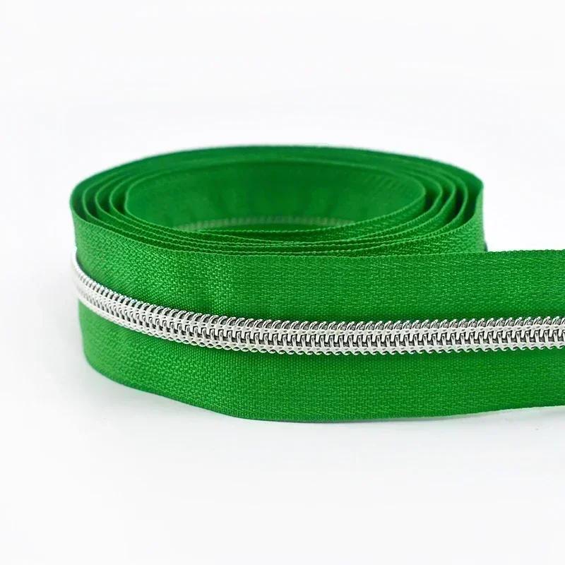 Meetee 1-10M 5# Nylon Zippers for Bag Shoes Garment Plasic Roll Zipper By The Meter Decor Zips Repair Kit DIY Sewing Accessories