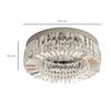 Crystal Chandeliers with Crystal Pendants, 8-Light Ceiling Light for Living Room, Bedroom Dining Room, Silver Tone