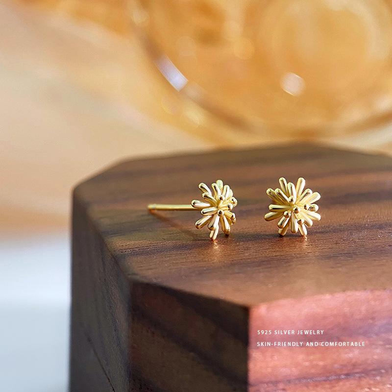 Niche Fireworks Earrings for Women Designed New Style Atmosphere Versatile Compact Style