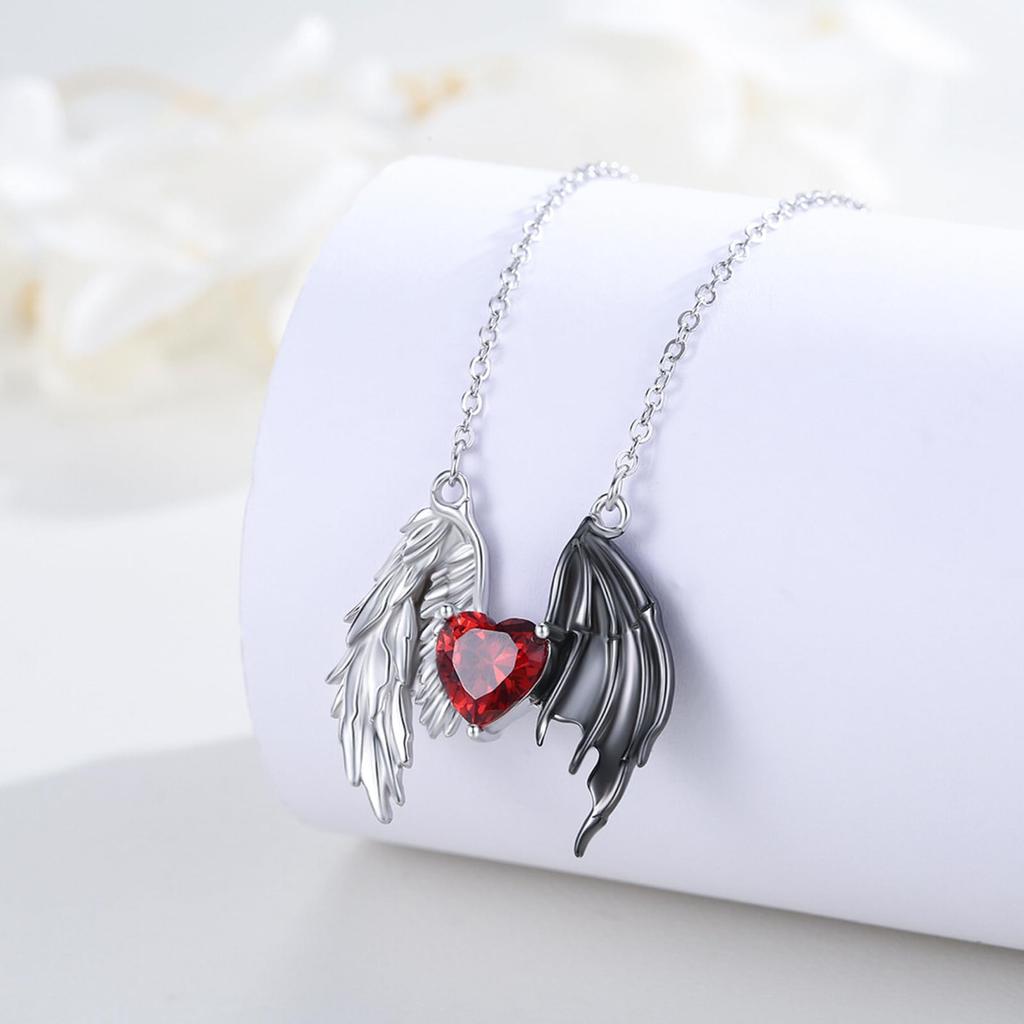 Style Européen et Américain Ange Démon Amour Collier Pendentif Tendance Chaîne de Clavicule Chaîne de Pull Lumière