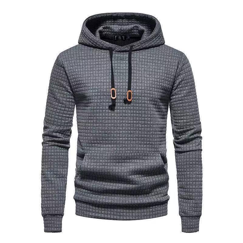 Men's European Size Jacquard Pullover Hoodie