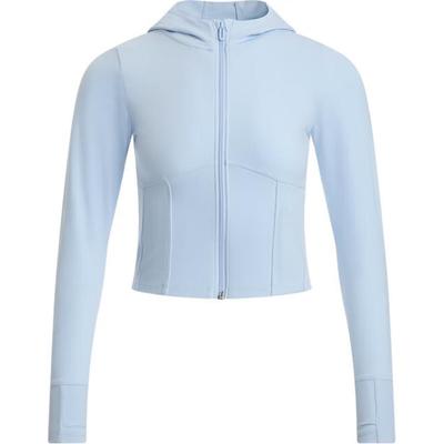 Meridian Stretch Soft Feel Training Short Slim Fit Hooded Jacket Women Jackets Cloud-Blue 1386618-464