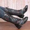 New Women Boots Fashion Simple Ethnic Women Shoes Retro Trend Classic Long Boots Elegant Plus Size Lightweight Leather Boot 2026